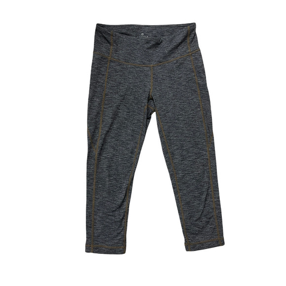 ATHLETA Women's Capri Cropped Workout Leggings Elastic Waist Gray Size S - Picture 1 of 6